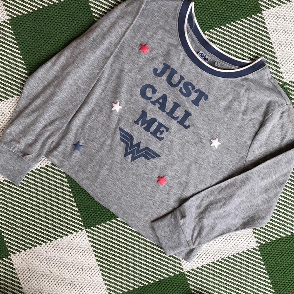 Junk Food girls long sleeve cropped t-shirt